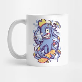 Cute Kwaii Octopus Skateboarding Mug